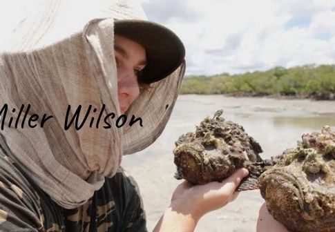 Picture of Miller Wilson with two giant stone fish caught from Tin Can Bay, Queensland